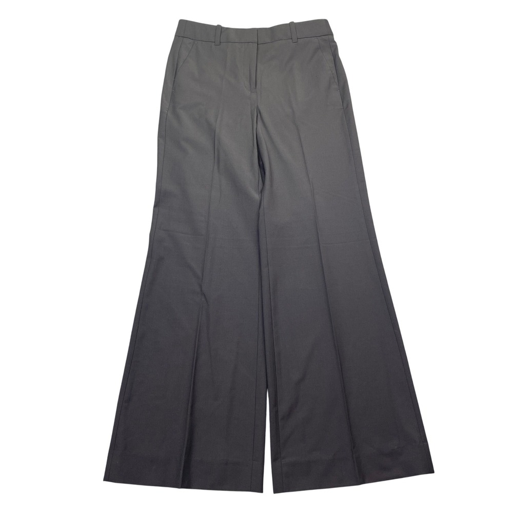 J.Crew Carolina Flare Pant Lightweight Black Wool Blend Trouser Women Sz 4 BZ590